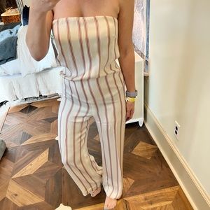 Veronica Beard Bandstand Jumpsuit Striped Size 4